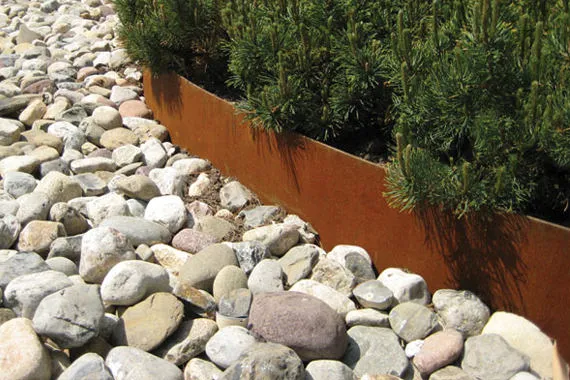 Présentation du matériau bordures aquisteel acier corten