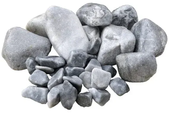 Présentation du matériau galets bleu lagon