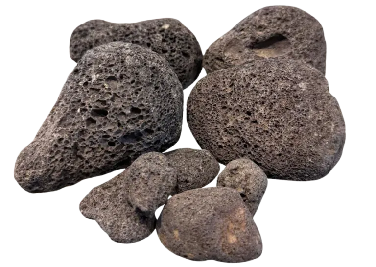 Présentation du matériau galets pouzzolane noire