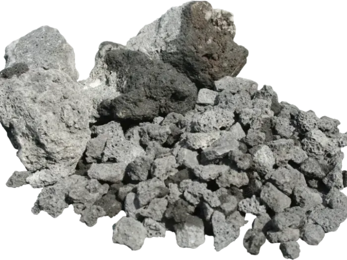 Présentation du matériau pouzzolane noire fiche